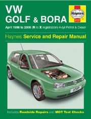 Volkswagen Golf & Bora Petrol & Diesel (april 98 - 00) R to X Book