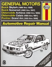 General Motors Buick Skylark & Somerset, Oldsmobile Achieva & Calais, and Pontiac Grand AM (85 - 98) Book