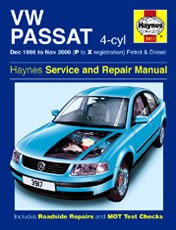 Volkswagen Passat 4-CYL Petrol & Diesel (dec 96 - Nov 00) P to X Book