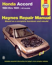 Honda Accord (84 - 89) Book