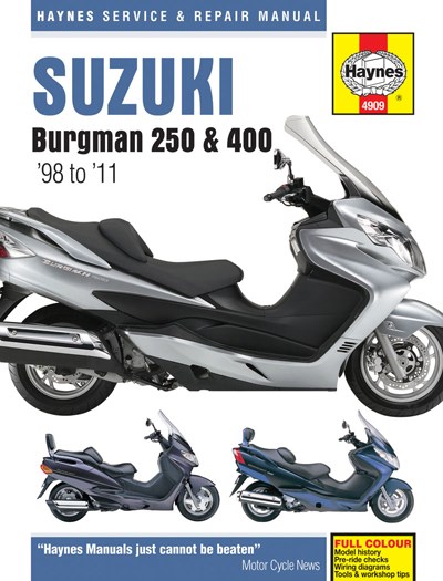 Suzuki Burgman 250 & 400 (98 - 15) Haynes Repair Manual