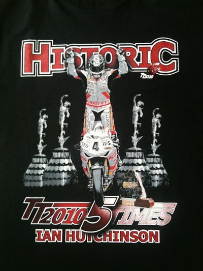 Ian Hutchinson 5 Historic Wins T-Shirt - click to enlarge