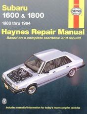 Subaru 1600 & 1800 (80 - 94) Book