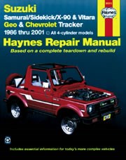 Suzuki Samurai, Sidekick, X-90 & Vitara, Geo/chevrolet Tracker (86 - 01) Book