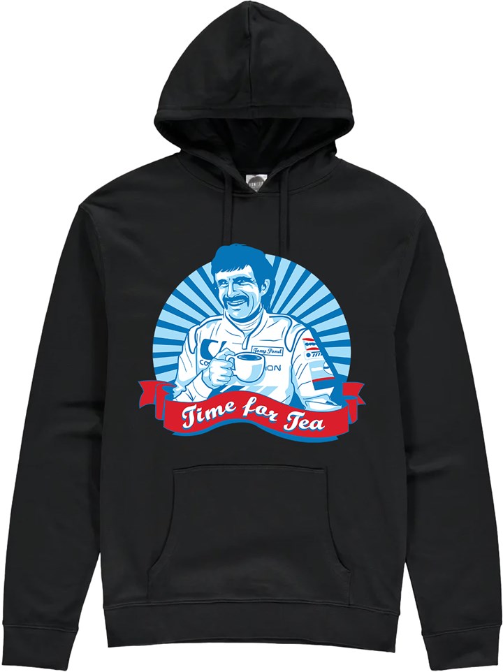 Tony Pond Time for Tea Hoodie Black - click to enlarge