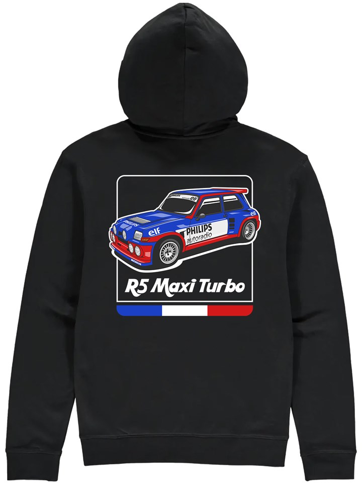 Group B Monster Renault 5 Maxi Turbo Hoodie Black - click to enlarge