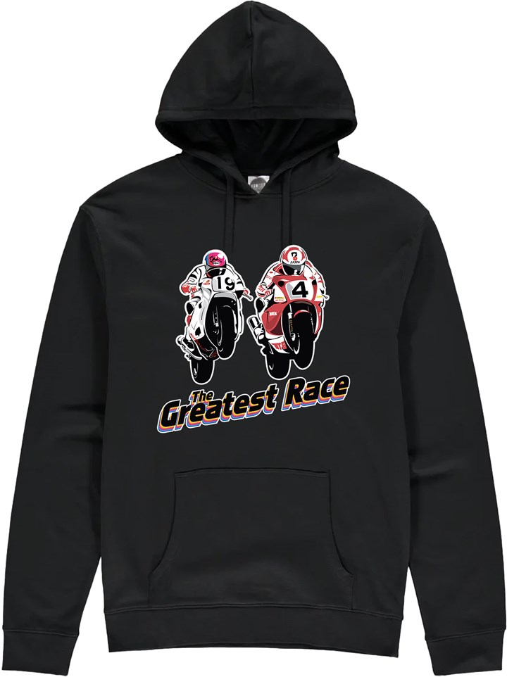 The Greatest Race Hislop vs Fogarty Hoodie Black - click to enlarge