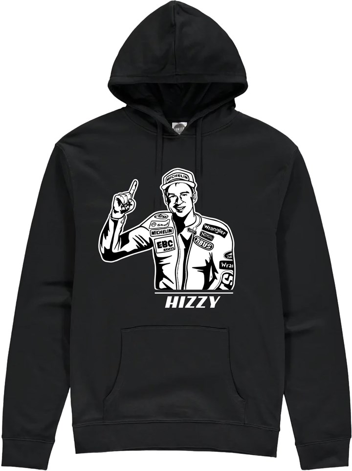 Steve Hislop Stencil Hoodie Black - click to enlarge