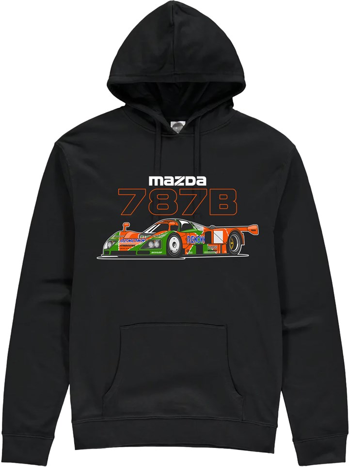Mazda 787B Group C Car Hoodie Black - click to enlarge