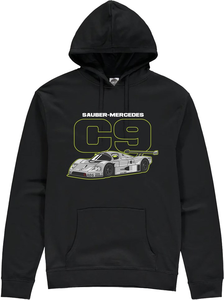 Sauber Mercedes C9 Group C Car Hoodie Black - click to enlarge