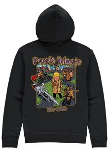 Purple Helmets Hoodie Black