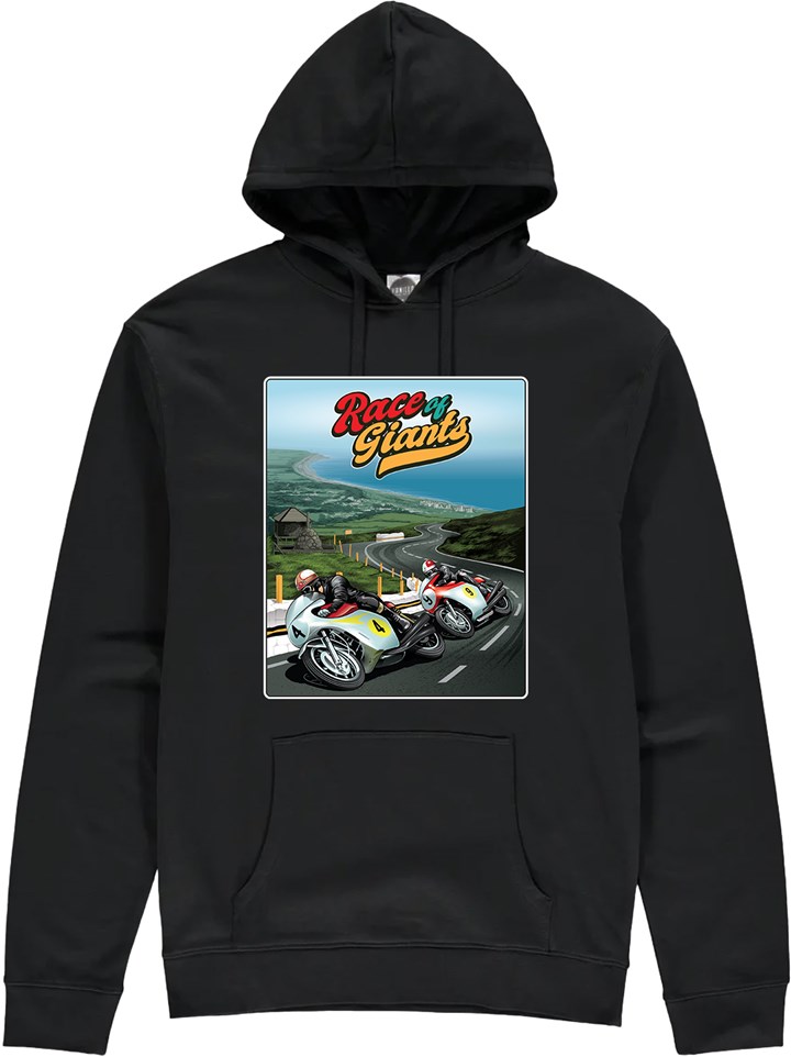 Hailwood vs Ago Race of Giants Hoodie Black - click to enlarge