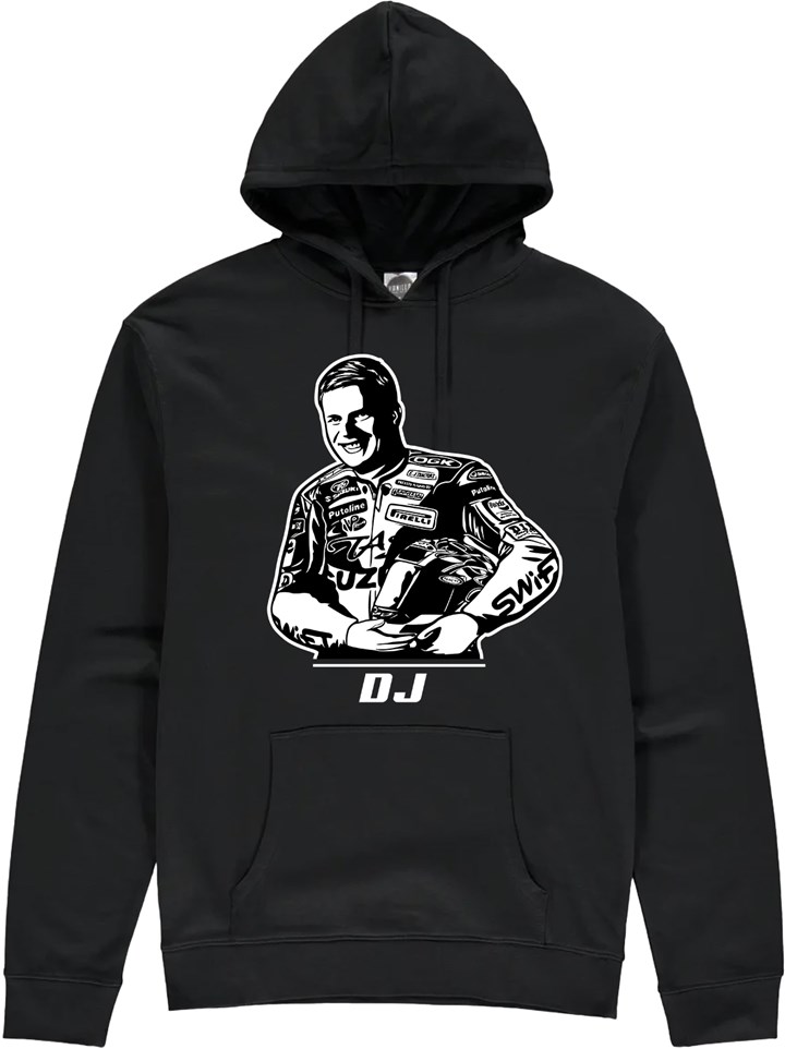 David Jefferies Stencil Hoodie Black - click to enlarge