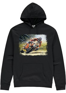 John McGuinness Art Print Hoodie Black