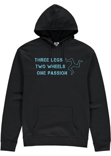 Three Legs Two Wheels One Passion Hoodie Black