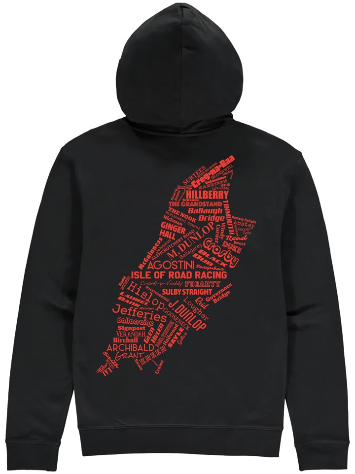 Isle of Road Racing Hoodie Black - click to enlarge