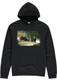 Joey Dunlop in the Rain TT 1998 Print Hoodie