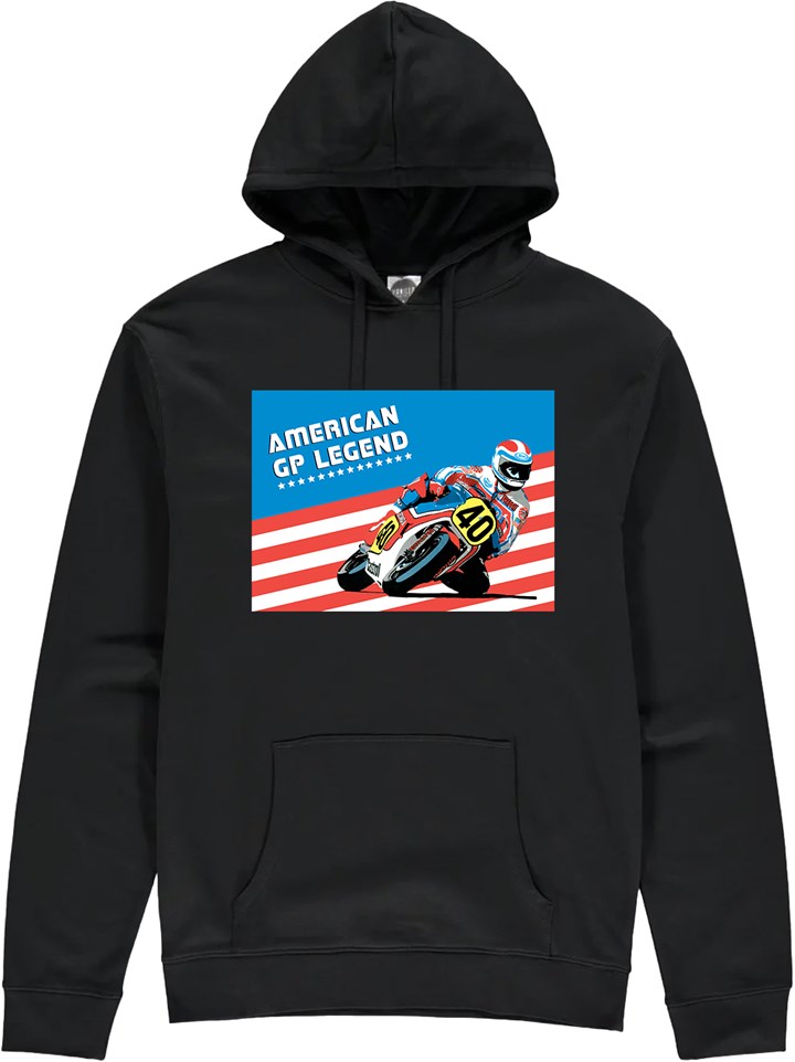 American GP Legend Freddie Spencer Hoodie Black - click to enlarge
