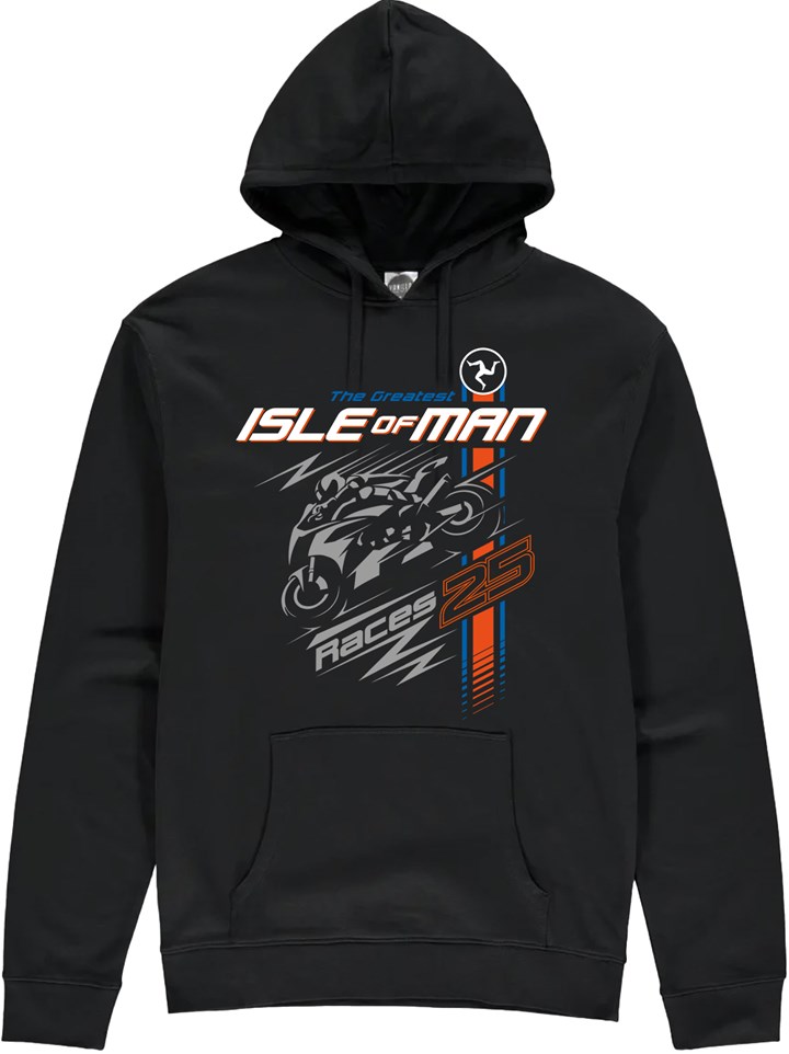 Isle of Man Road Races The Greatest Races 25 Hoodie - click to enlarge
