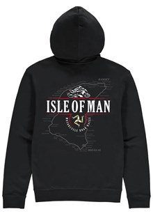 Isle of Man Road Races Mountain Course Map Hoodie