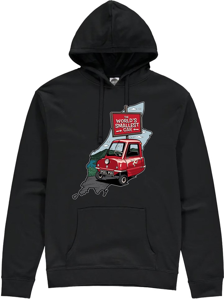 Peel P50 Worlds Smallest Production Car Hoodie - click to enlarge