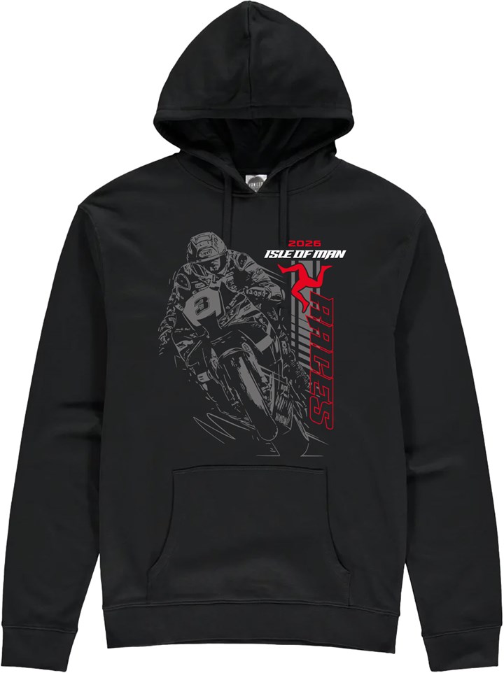 Isle of Man Road Racing Ghost Rider 2026 Hoodie - click to enlarge