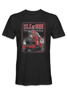 Isle of Man Steam Train T-Shirt Black
