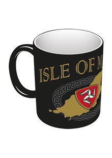 Isle of Man Map and Shield Mug Black