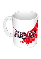 Isle of Man Red Map White Mug