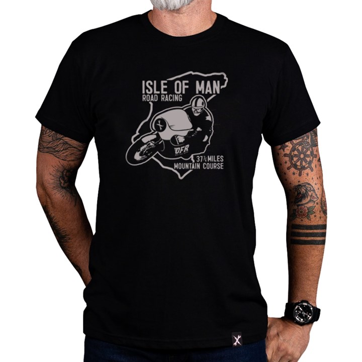 IOM Road Racing T-shirt, Black - click to enlarge