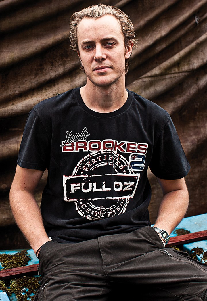 Josh Brookes Full Oz T Shirt Grey Marl - click to enlarge