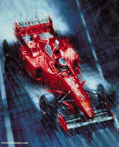Michael Schumacher 1997 Ferrari Signed Print