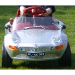 Silver Roadster Electric Car