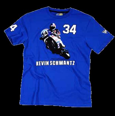 Kevin Schwantz 34 Bike T Shirt Blue - click to enlarge