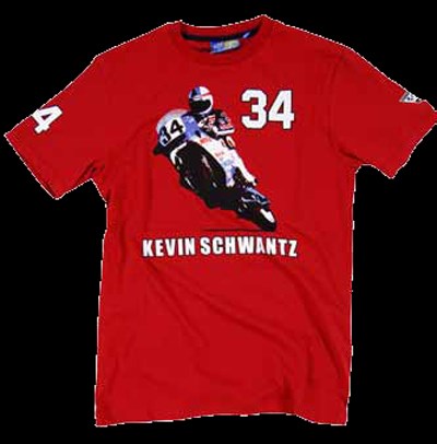 Kevin Schwantz 34 Bike T Shirt Red - click to enlarge