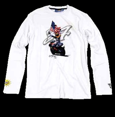 Kevin Schwantz 34 Bike Flag T Shirt L/S White - click to enlarge