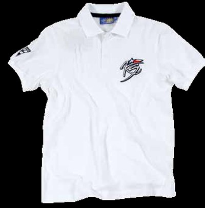 Kevin Schwantz (KS) Polo White - click to enlarge