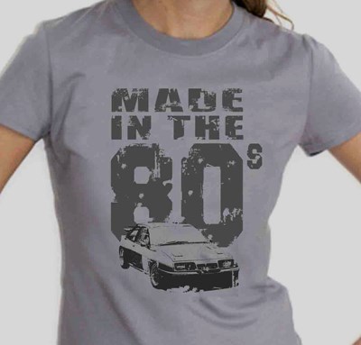 Made in the 80s Ladies T Shirt Grey - click to enlarge