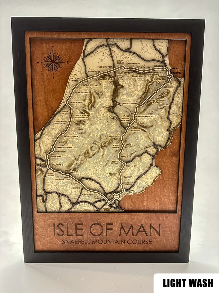 Isle of Man Mountain Course Map - click to enlarge