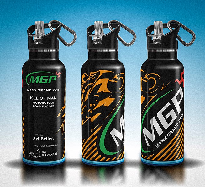 Manx Grand Prix Reusable Aluminium Water Bottle