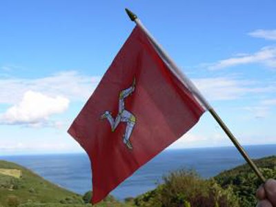 Manx stick flag 12 x18"