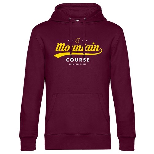 Mountain Course Hoodie, Burgundy - click to enlarge