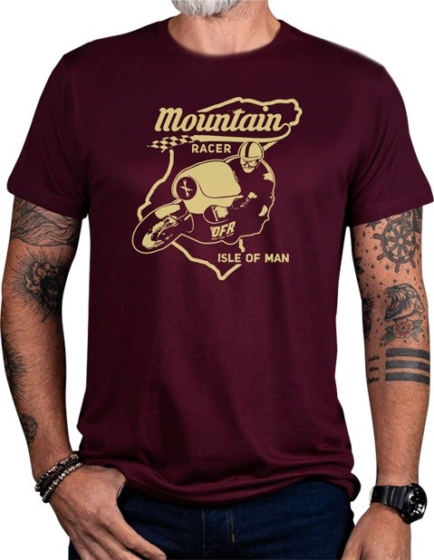 Mountain Racer T-Shirt Burgundy - click to enlarge