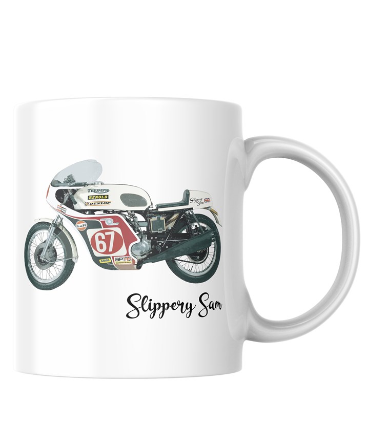 Slippery Sam Triumph Trident Mug - click to enlarge