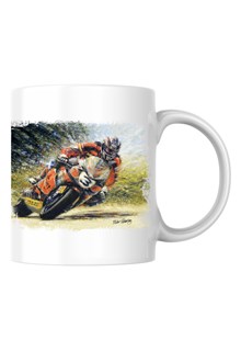John McGuinness Art Print Mug, White