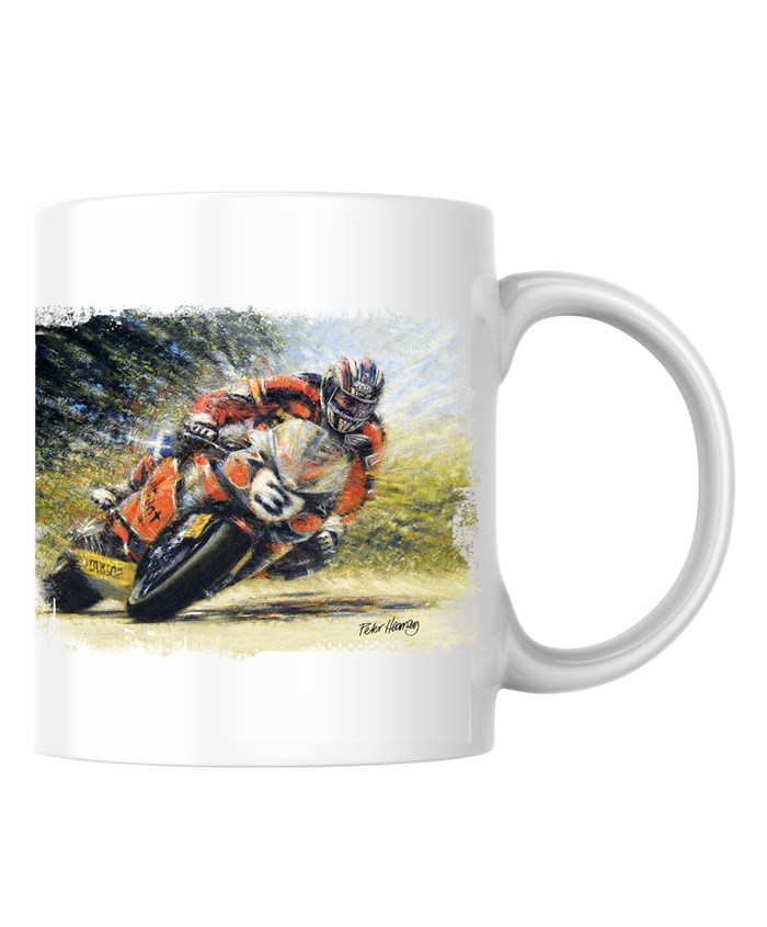 John McGuinness Art Print Mug, White - click to enlarge
