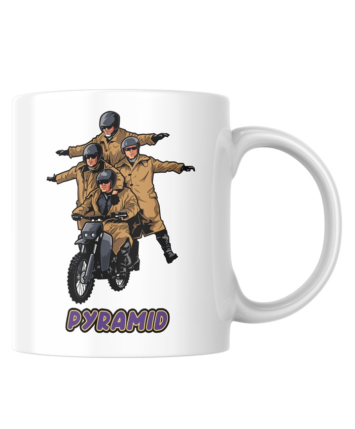 Purple Helmets Pyramid Mug - click to enlarge