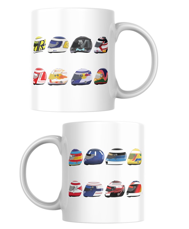 F1 Modern Helmets Mug - click to enlarge