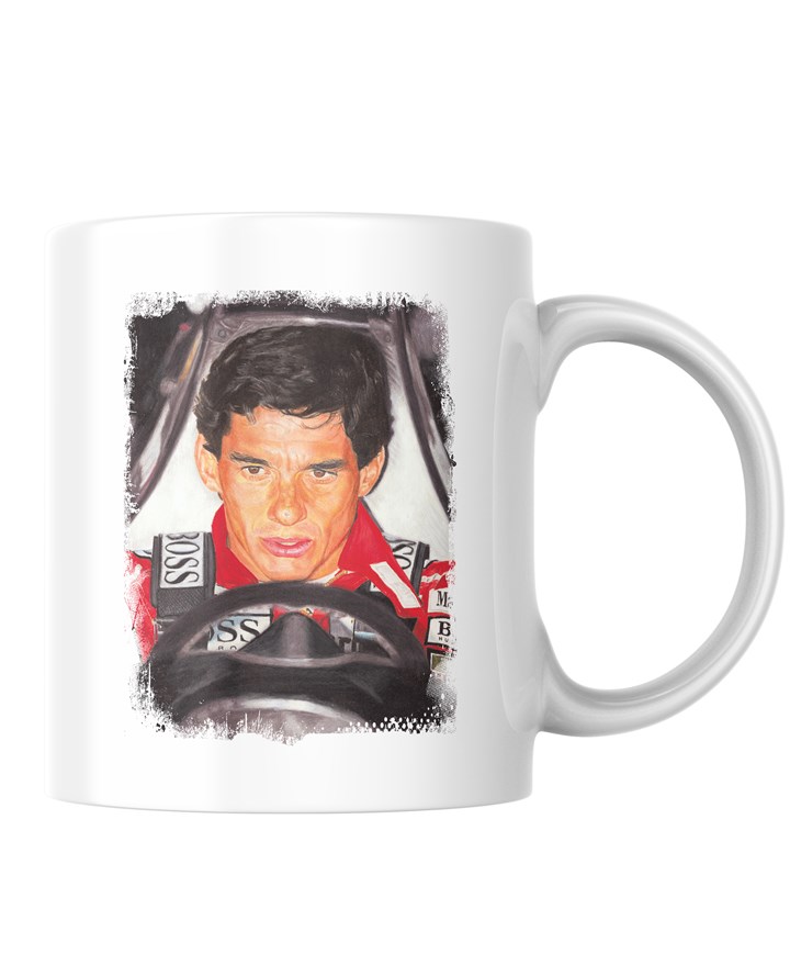 Ayrton Senna F1 Legend Art Print Mug - click to enlarge