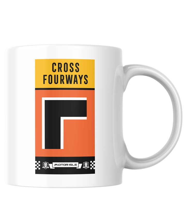 Southern 100 Corner Sign Cross Fourways Mug